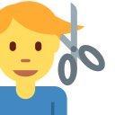 Twitter (Twemoji 14.0)  💇‍♂️  Man Getting Haircut Emoji