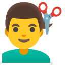Google (Android 12L)  💇‍♂️  Man Getting Haircut Emoji