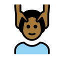 OpenMoji 13.1  💆🏾‍♂️  Man Getting Massage: Medium-dark Skin Tone Emoji