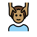 OpenMoji 13.1  💆🏽‍♂️  Man Getting Massage: Medium Skin Tone Emoji