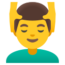 Google (Android 12L)  💆‍♂️  Man Getting Massage Emoji