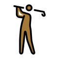 OpenMoji 13.1  🏌🏾‍♂️  Man Golfing: Medium-dark Skin Tone Emoji