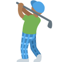 Twitter (Twemoji 14.0)  🏌🏾‍♂️  Man Golfing: Medium-dark Skin Tone Emoji