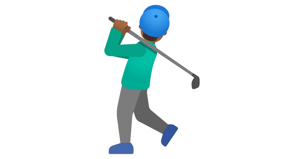 🏌🏾‍♂️  Man Golfing: Medium-dark Skin Tone