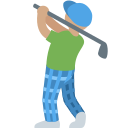 Twitter (Twemoji 14.0)  🏌🏽‍♂️  Man Golfing: Medium Skin Tone Emoji