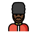 OpenMoji 13.1  💂🏿‍♂️  Man Guard: Dark Skin Tone Emoji