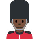 Twitter (Twemoji 14.0)  💂🏿‍♂️  Man Guard: Dark Skin Tone Emoji