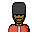 OpenMoji 13.1  💂🏾‍♂️  Man Guard: Medium-dark Skin Tone Emoji