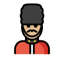OpenMoji 13.1  💂🏼‍♂️  Man Guard: Medium-light Skin Tone Emoji