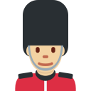 Twitter (Twemoji 14.0)  💂🏼‍♂️  Man Guard: Medium-light Skin Tone Emoji