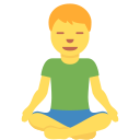 Twitter (Twemoji 14.0)  🧘‍♂️  Man In Lotus Position Emoji
