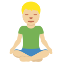 Twitter (Twemoji 14.0)  🧘🏼‍♂️  Man In Lotus Position: Medium-light Skin Tone Emoji