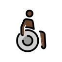 OpenMoji 13.1  👨🏿‍🦽  Man In Manual Wheelchair: Dark Skin Tone Emoji