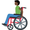 Twitter (Twemoji 14.0)  👨🏿‍🦽  Man In Manual Wheelchair: Dark Skin Tone Emoji