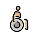 OpenMoji 13.1  👨🏼‍🦽  Man In Manual Wheelchair: Medium-light Skin Tone Emoji