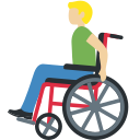 Twitter (Twemoji 14.0)  👨🏼‍🦽  Man In Manual Wheelchair: Medium-light Skin Tone Emoji