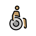 OpenMoji 13.1  👨🏽‍🦽  Man In Manual Wheelchair: Medium Skin Tone Emoji