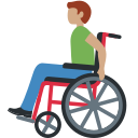 Twitter (Twemoji 14.0)  👨🏽‍🦽  Man In Manual Wheelchair: Medium Skin Tone Emoji
