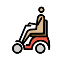 OpenMoji 13.1  👨🏼‍🦼  Man In Motorized Wheelchair: Medium-light Skin Tone Emoji