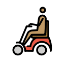 OpenMoji 13.1  👨🏽‍🦼  Man In Motorized Wheelchair: Medium Skin Tone Emoji