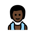 OpenMoji 13.1  🧖🏿‍♂️  Man In Steamy Room: Dark Skin Tone Emoji