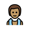 OpenMoji 13.1  🧖🏽‍♂️  Man In Steamy Room: Medium Skin Tone Emoji