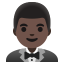 Google (Android 12L)  🤵🏿‍♂️  Man In Tuxedo: Dark Skin Tone Emoji