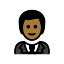 OpenMoji 13.1  🤵🏾‍♂️  Man In Tuxedo: Medium-dark Skin Tone Emoji