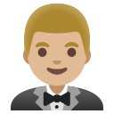 Google (Android 12L)  🤵🏼‍♂️  Man In Tuxedo: Medium-light Skin Tone Emoji