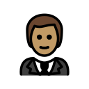 OpenMoji 13.1  🤵🏽‍♂️  Man In Tuxedo: Medium Skin Tone Emoji