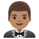 Google (Android 12L)  🤵🏽‍♂️  Man In Tuxedo: Medium Skin Tone Emoji