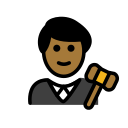 OpenMoji 13.1  👨🏾‍⚖️  Man Judge: Medium-dark Skin Tone Emoji