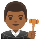 Google (Android 12L)  👨🏾‍⚖️  Man Judge: Medium-dark Skin Tone Emoji