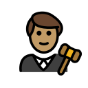 OpenMoji 13.1  👨🏽‍⚖️  Man Judge: Medium Skin Tone Emoji