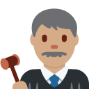 Twitter (Twemoji 14.0)  👨🏽‍⚖️  Man Judge: Medium Skin Tone Emoji