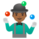 Google (Android 12L)  🤹🏾‍♂️  Man Juggling: Medium-dark Skin Tone Emoji