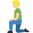 Twitter (Twemoji 14.0)  🧎🏼‍♂️  Man Kneeling: Medium-light Skin Tone Emoji