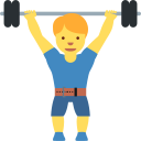 Twitter (Twemoji 14.0)  🏋️‍♂️  Man Lifting Weights Emoji