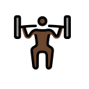 OpenMoji 13.1  🏋🏿‍♂️  Man Lifting Weights: Dark Skin Tone Emoji