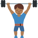 Twitter (Twemoji 14.0)  🏋🏾‍♂️  Man Lifting Weights: Medium-dark Skin Tone Emoji