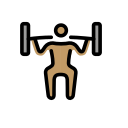 OpenMoji 13.1  🏋🏽‍♂️  Man Lifting Weights: Medium Skin Tone Emoji