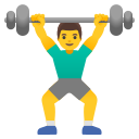 Google (Android 12L)  🏋️‍♂️  Man Lifting Weights Emoji
