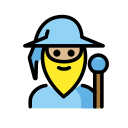 OpenMoji 13.1  🧙🏼‍♂️  Man Mage: Medium-light Skin Tone Emoji