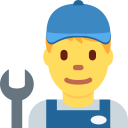 Twitter (Twemoji 14.0)  👨‍🔧  Man Mechanic Emoji