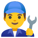 Google (Android 12L)  👨‍🔧  Man Mechanic Emoji