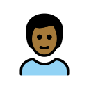 OpenMoji 13.1  👨🏾  Man: Medium-dark Skin Tone Emoji