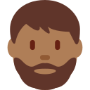 Twitter (Twemoji 14.0)  🧔🏾‍♂️  Man: Medium-dark Skin Tone, Beard Emoji