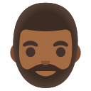 Google (Android 12L)  🧔🏾‍♂️  Man: Medium-dark Skin Tone, Beard Emoji