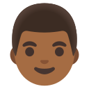 Google (Android 12L)  👨🏾  Man: Medium-dark Skin Tone Emoji