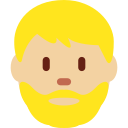 Twitter (Twemoji 14.0)  🧔🏼‍♂️  Man: Medium-light Skin Tone, Beard Emoji